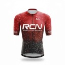 Maillot de cyclisme pour homme à manches courtes avec zip sur toute la longueur Matériau élastique 80 % polyester et 20 % spandex 2