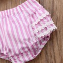 Maillots de bain deux pièces pour filles - Rose et blanc 5