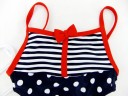 Maillots de bain pour filles à pois - Bleu foncé 3