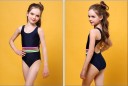 Maillots de bain pour filles à rayures J2492 7