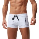 Maillots de bain pour hommes en nylon unis avec poche latérale à cordon élastique séchant rapidement léger coupe confortable 8
