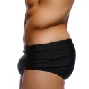 Maillots de bain pour hommes en polyester unis Élastique coupe sportive Ajustement confortable Maillots de bain à séchage rapide pour la plage et la piscine 4