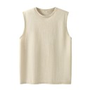 Maiou pentru bărbați din bumbac Design simplu Decolteu rotund Croi confortabil Material respirabil Pentru sport și timp liber 8