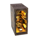 Maison de poupée 11 x 18,5 x 23 cm Kit de construction en bois 3D à faire soi-même avec lumière LED et meubles Maison miniature à assembler à la main 4