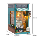 Maison de poupée 3D à monter soi-même, 12,8 x 21 x 23,4 cm, kit de construction en bois avec éclairage LED, meubles miniatures, décoration créative 3