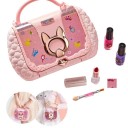 Make-up kabelka 19 x 5 x 16 cm Otvorená 26 x 24 x 14 cm Detská sada so zrkadlom Lesk na pery tiene lak rúž tvárenky Kabelka s retiazkou 1
