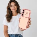 Mäkký kryt na Samsung Galaxy S24 FE so zvlnenými okrajmi a ochranou fotoaparátu PC a TPU Pružný obal na mobil S24 FE Na každý deň 3