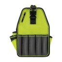 Mala aberta para ferramentas 34 x 22 x 20 cm À prova de água com fundo reforçado 23 bolsos Correia ajustável Organizador 12