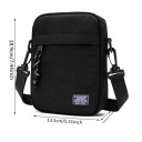 Mala bolsa masculina casual 18,9×13,5×4,5 cm Bolsa quadrada pequena a tiracolo em tecido oxford Moda diagonal crossover costurada 7