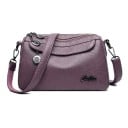 Mala crossbody feminina com alça para o ombro Vários compartimentos com fecho e bolsa na parte de trás Alça destacável com mosquetões 24 x 4