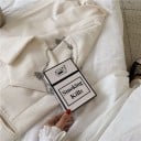 Mala crossbody feminina em forma de caixa de cigarros com a inscrição Smoking Kills Corrente em pele PU Dimensões 10 x 5 x 15 cm 1