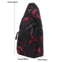 Mala crossbody unissexo leve 31×16×8 cm Mochila desportiva de peito a tiracolo Mala de viagem exterior com dois grandes compartimentos para homens e mulheres 4