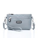 Malá dámska crossbody kabelka z nylonu a polyesteru Predná kapsa na zips Pútko na zápästí a popruh cez rameno 22 x 12 x 6 cm 5