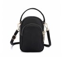 Mała damska torebka crossbody z górnym uchwytem i regulowanym paskiem na ramię Kieszenie na zamek Nylon i poliester 12 x 18 x 7 cm 3