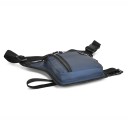 Mala de cintura masculina 31×18×2 cm PU e poliéster Saco crossbody Saco de ombro Saco de cintura para moto Bolsa para telemóvel Saco de coxa masculino 3