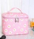Mala de cosméticos feminina em forma de mala com estampado Pega e fecho em volta da tampa Poliéster 15 x 16 x 22 cm Para maquilhagem e produtos 3