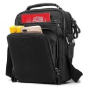 Mala de couro para homem a tiracolo 25×21×9,5 cm Mala de viagem vintage com grande capacidade Mala crossbody elegante para homens para uso diário 1