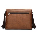 Mala de homem em pele sintética 33×24×5 cm Saco crossbody elegante para escritório Saco de Boston para deslocações 3