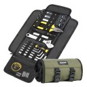Mala de moto para ferramentas 50x20 cm Mala de selim dobrável Roll Toolkit Estojo de armazenamento portátil para ferramentas Mala lateral 3