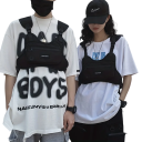 Mala de peito masculina de grande capacidade em material suave, bolsa táctica de peito para desporto, caminhadas, campismo e streetwear 4