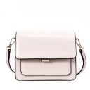 Mala de senhora crossbody com aba Forma retangular Alça larga com mosquetões Bordas acolchoadas Couro PU e poliéster 19,5 x 15,5 x 7,5 1