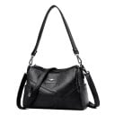 Mala de senhora crossbody com fecho de correr e painéis diagonais na frente Alça destacável para uso ao ombro ou cruzada 28 x 11 x 18 11