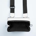 Mala de senhora crossbody para usar ao ombro Formato retangular compacto Fecho de zip Alça larga ajustável Couro PU 17,5 x 11,5 x 4,5 cm 8