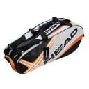 Mala de ténis para até 6 raquetes com compartimento separado para calçado Bolsa desportiva 73 x 30 x 23 cm Nylon Poliéster Dacron 3