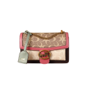 Mala feminina de contraste com fecho 22 x 7 x 14 cm PVC e poliéster Design elegante e marcante Mala prática de mão 12