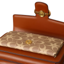 Mala feminina de contraste com fecho 22 x 7 x 14 cm PVC e poliéster Design elegante e marcante Mala prática de mão 8