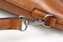 Mala feminina espaçosa de ombro com alças longas Alça removível Bolso frontal Pés metálicos na base Pele sintética PU 32 x 12 x 29 cm 17