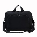Mala fina preta para laptop com alças e alça de ombro ajustável com almofada. Bolsa frontal com fecho. Tecido de nylon 40 x 5,5 x 29 cm 1