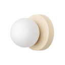 Malá nástenná LED lampa s kulovým tienidlom, 8 x 10 cm, závit E9, teplé biele svetlo 2700-3500K, plast a kov, do spálne a chodby 7