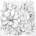Målarböcker blommor för avkoppling 20 × 20 cm 20 ensidiga sidor flerfärgade illustrationer bok för barn och vuxna färgläggning 2