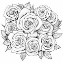 Målarböcker blommor för avkoppling 20 × 20 cm 20 ensidiga sidor flerfärgade illustrationer bok för barn och vuxna färgläggning 4
