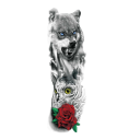 Manche de tatouage temporaire animaux 7