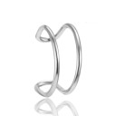 Mancheta decorativa para mujer ear cuff Forma abierta para colocar en el borde del pabellón auricular Metal de bisutería con circonitas 4