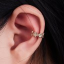 Mancheta decorativa para mujer ear cuff Forma abierta para colocar en el borde del pabellón auricular Metal de bisutería con circonitas 20