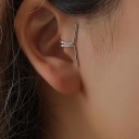 Mancheta decorativa para mujer ear cuff Forma abierta para colocar en el borde del pabellón auricular Metal de bisutería con circonitas 29
