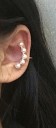 Mancheta decorativa para mujer ear cuff Forma abierta para colocar en el borde del pabellón auricular Metal de bisutería con circonitas 36