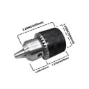 Mandrino per trapani con serraggio da 1,5 a 13 mm e filettatura 1/2" 20UNF nero 4 pezzi con attacco SDS-Plus e esagono 1/4" lunghezza 58 mm 2