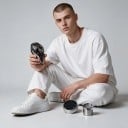 Mâner de schimbător de viteze din cristal cu controler iDrive și marcaje M PRND, set de 3 piese, ABS și cristal, transparent negru, BMW X3 X4 G01 G08 3