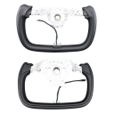 Mâner încălzit pentru volan Tesla Model Y Juniper 2x tapițerie din piele Nappa 350 mm și 377 mm cusătură elegantă accesoriu interior 3