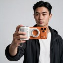 Mâner magnetic pentru fotografierea cu telefonul mobil cu telecomandă și stabilizator pentru MagSafe alb pentru fotografii și videoclipuri 4