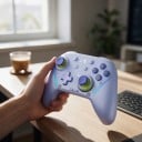 Manette de jeu mécanique Bluetooth pour Nintendo Switch 1 et 2 en violet clair pour PC sous Windows 10 et 11, Android et iOS 2