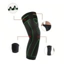 Manga de compressão elástica para a perna inteira com suporte para o joelho, antiderrapante, com reforço na rótula, malha 3D para corrida e desporto 6