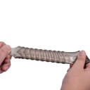 Manga transparente preta de silicone para pénis 11,5x3,5 cm com anéis embalagem discreta 3