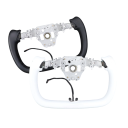 Mango calefaccionado del volante Tesla Model Y Juniper 2x tapizado de cuero Nappa 350 mm y 377 mm costura estilizada accesorio interior 1