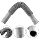 Manguera de desagüe flexible de plástico universal de 36–88 cm para lavabo y cocina, resistente a la corrosión, no deformable gris 5