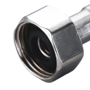 Manguera de fontanería G1/2 de nylon trenzado de acero inoxidable 60 cm, silicona, termoresistente, negra, para grifo, fregadero, lavabo 3